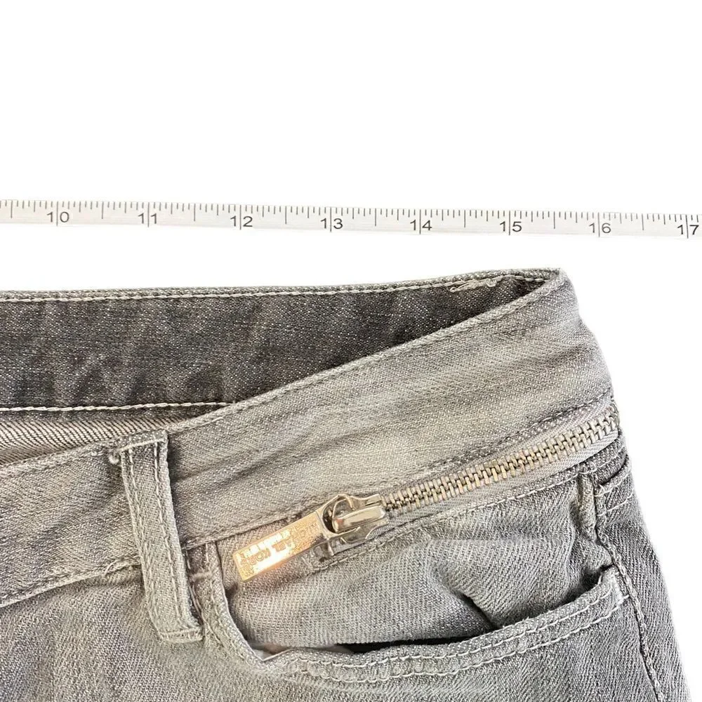 Michael Kors size 8 jeans silver gray zipper pockets skinny